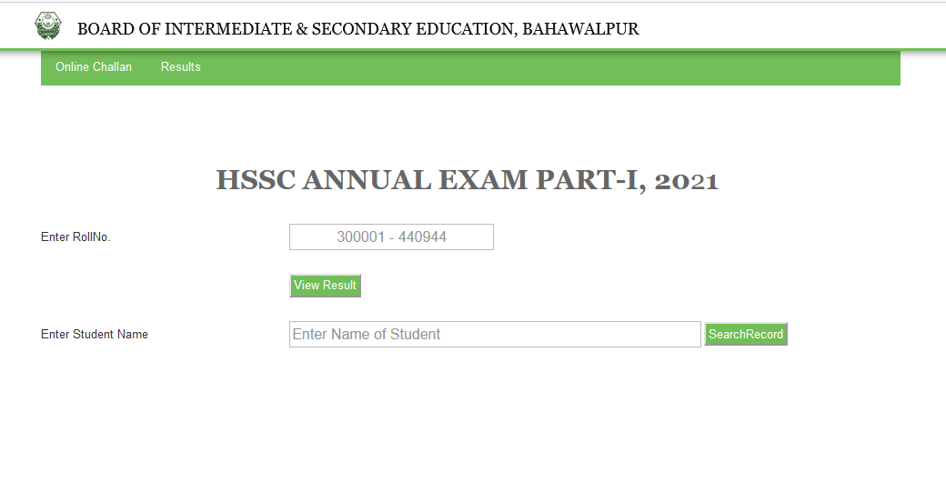 BISE Bahawalpur Board 11th Class Result