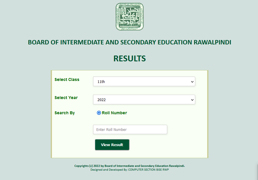 BISE Rawalpindi Board 11th Class Result
