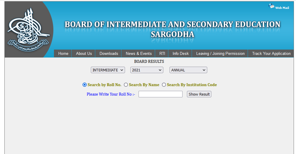 BISE Sargodha Board 11th Class Result